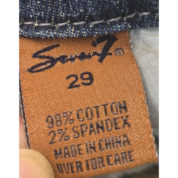 Seven7 Jeans Women's 29 Blue Medium Wash Straight Slight Distressed - Picture 4 of 16